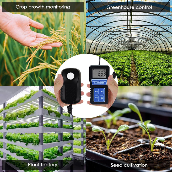Handheld Digital Light Meter PAR Meter Photo Synthetic Active Radiation PPFD Tester for Plant Lighti