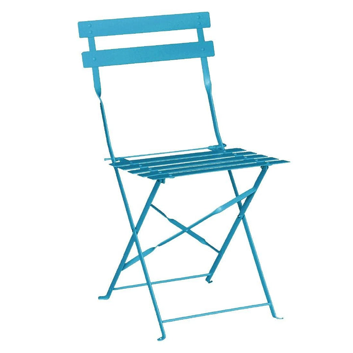 Bolero stalen opklapbare stoelen turquoise (Box 2)