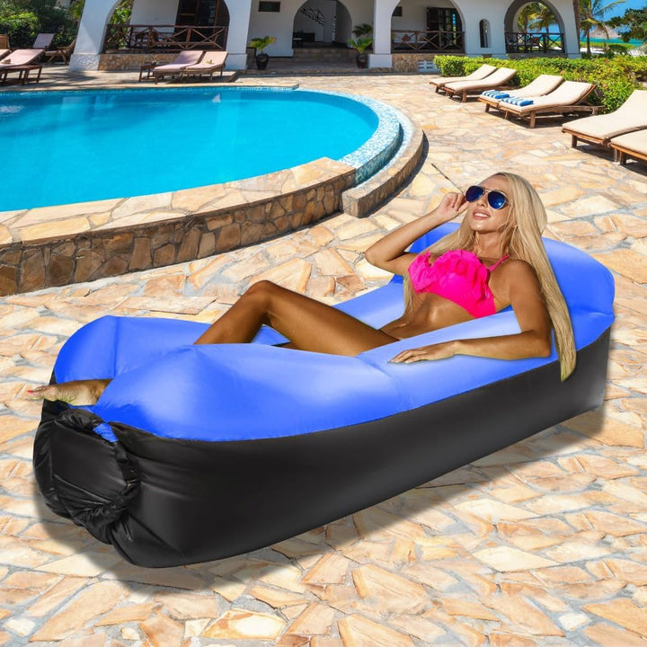 Gohytal Aufblasbares Sofa, 230×70cm Wasserdichtes Luftsofa Outdoor Tragbares Aufblasbar Luft Sofa Co