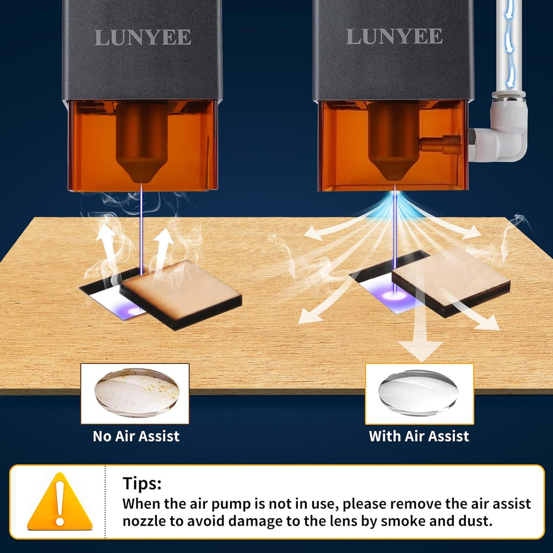 Air Assist, Laser Air Assist Pumpe für Laserschneider und -gravierer, einstellbarer Luftstrom von 10