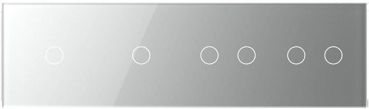 LIVOLO Nur Glasblende 4 Fach für Lichtschalter VL-C7-C2/C2/C1/C1-A Grau