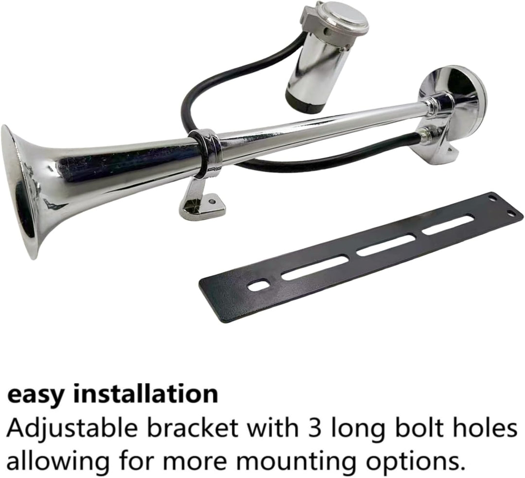Autohupe LKW Hupe Lauter Lautsprecher Lufthupe silber Einstellbares Installationszubehör Air horn Ch