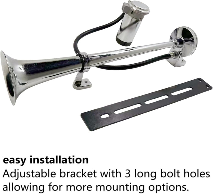 Autohupe LKW Hupe Lauter Lautsprecher Lufthupe silber Einstellbares Installationszubehör Air horn Ch