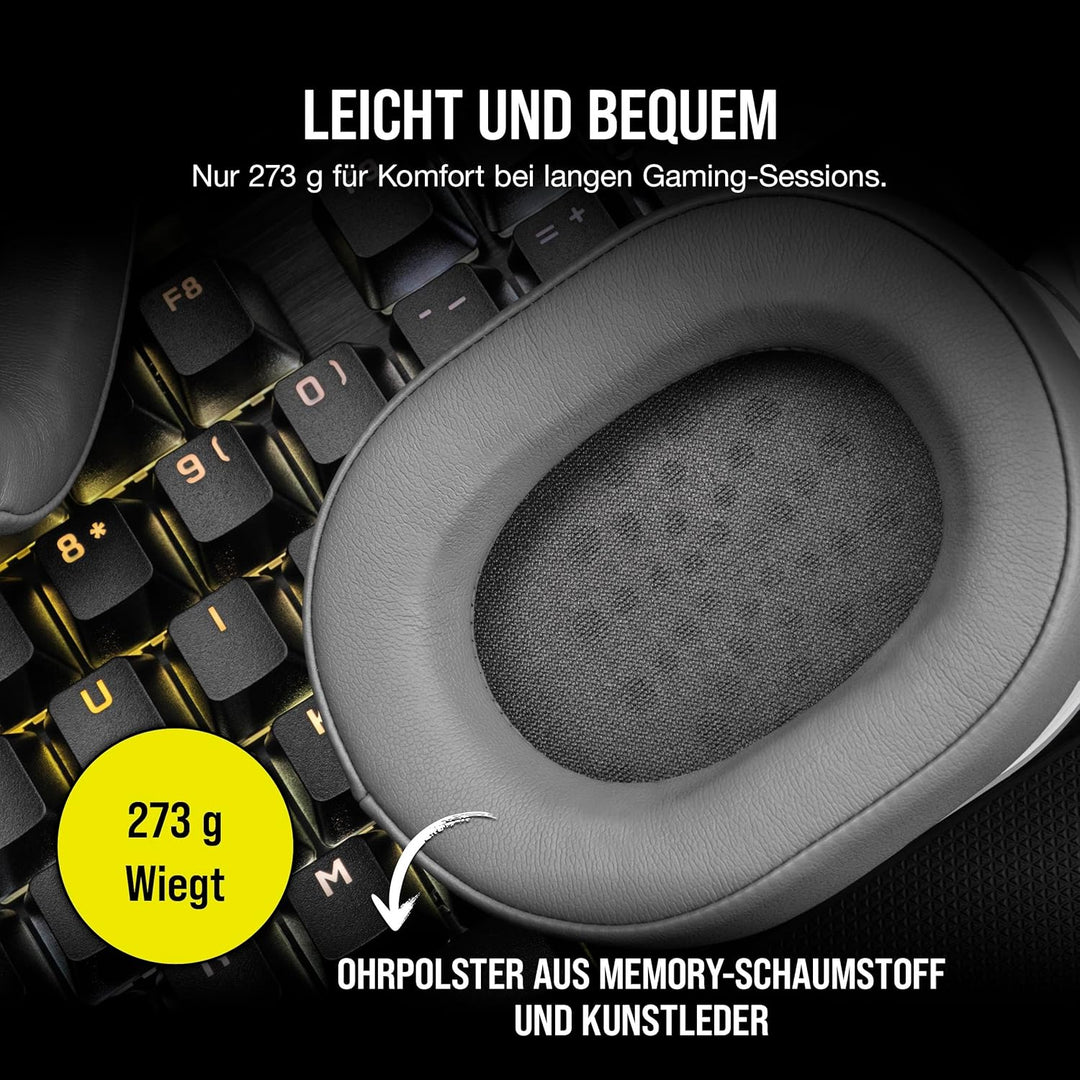 Corsair HS55 Surround Leichtes Kabelgebundenes Multiplattform-Gaming-Headset - Dolby 7.1 Surround So