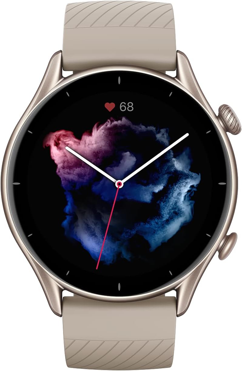 Amazfit Smartwatch GTR 3 46mm mit Gesundheitsüberwachung, SpO2, Schlaf, Stress, Zyklusüberwachung, S