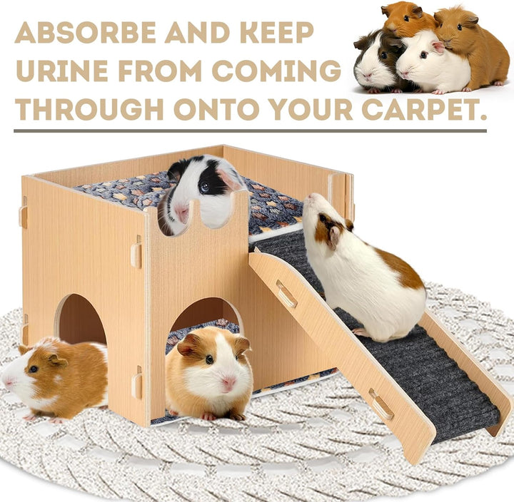 Meerschweinchenbett, 25,4 x 33 cm, waschbar, dick, Dunkelblau, Grösse M, 2 Stück 10" X 13" - 2 Pack