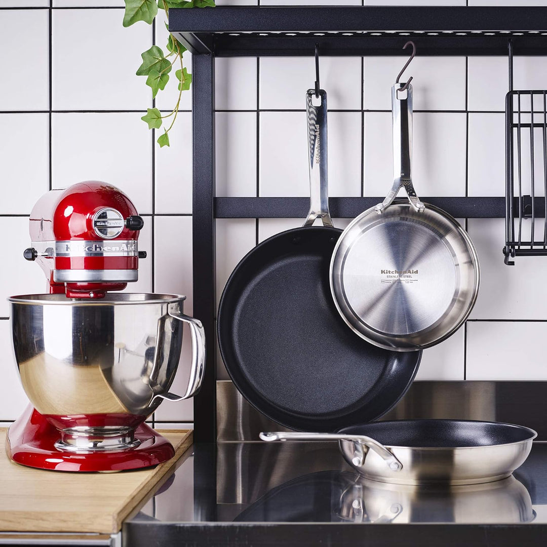 KitchenAid Stainless Steel 20cm, 24cm &amp; 28cm Bratpfannen-Set, PFAS-Freie Gesunde Keramische Antihaft