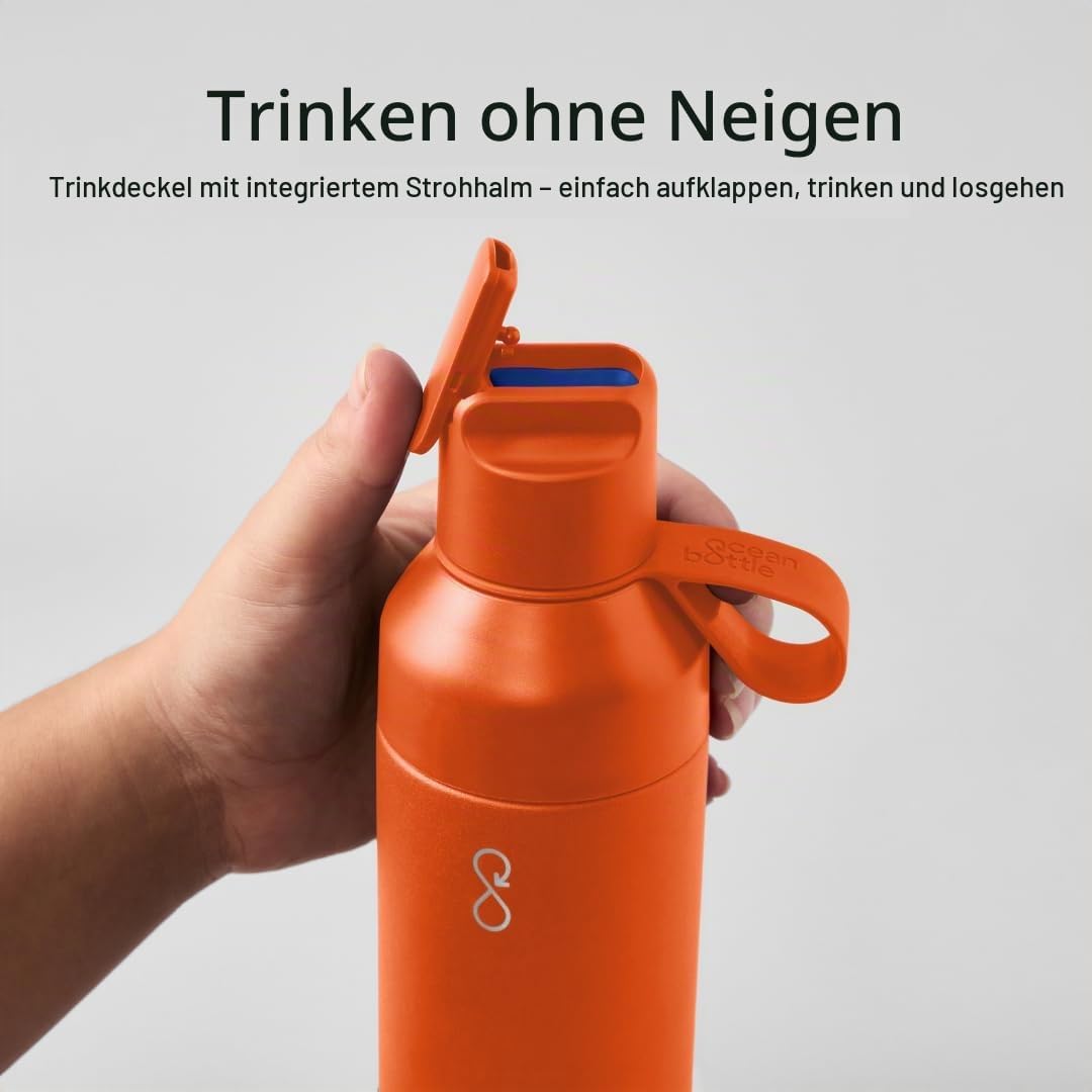 Ocean Bottle - Go Wasserflasche aus recyceltem Edelstahl - umweltfreundlich &amp; wiederverwendbar - Son