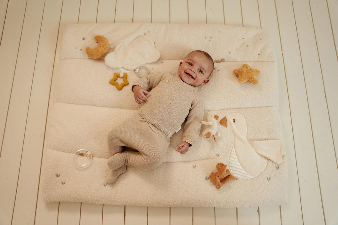 Little Dutch Krabbeldecke Spieldecke Activity Matte Baby (80x100 cm) weiss - Newborn Naturals