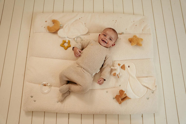 Little Dutch Krabbeldecke Spieldecke Activity Matte Baby (80x100 cm) weiss - Newborn Naturals