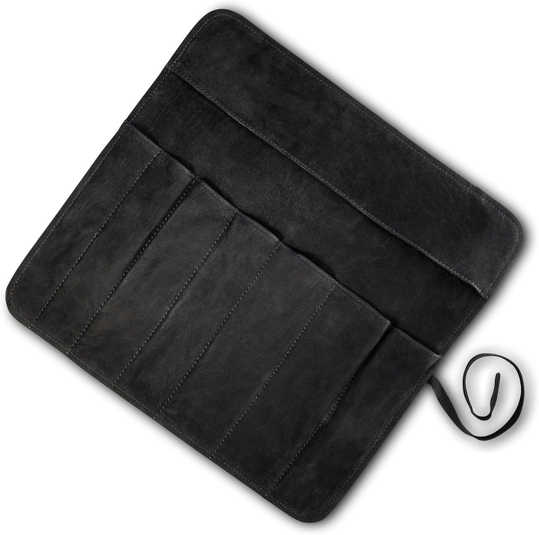 Angus Stoke Messertasche Kochmesser - Premium Leder Kochmesserrolle gross – Messer Tasche Köche - Ko
