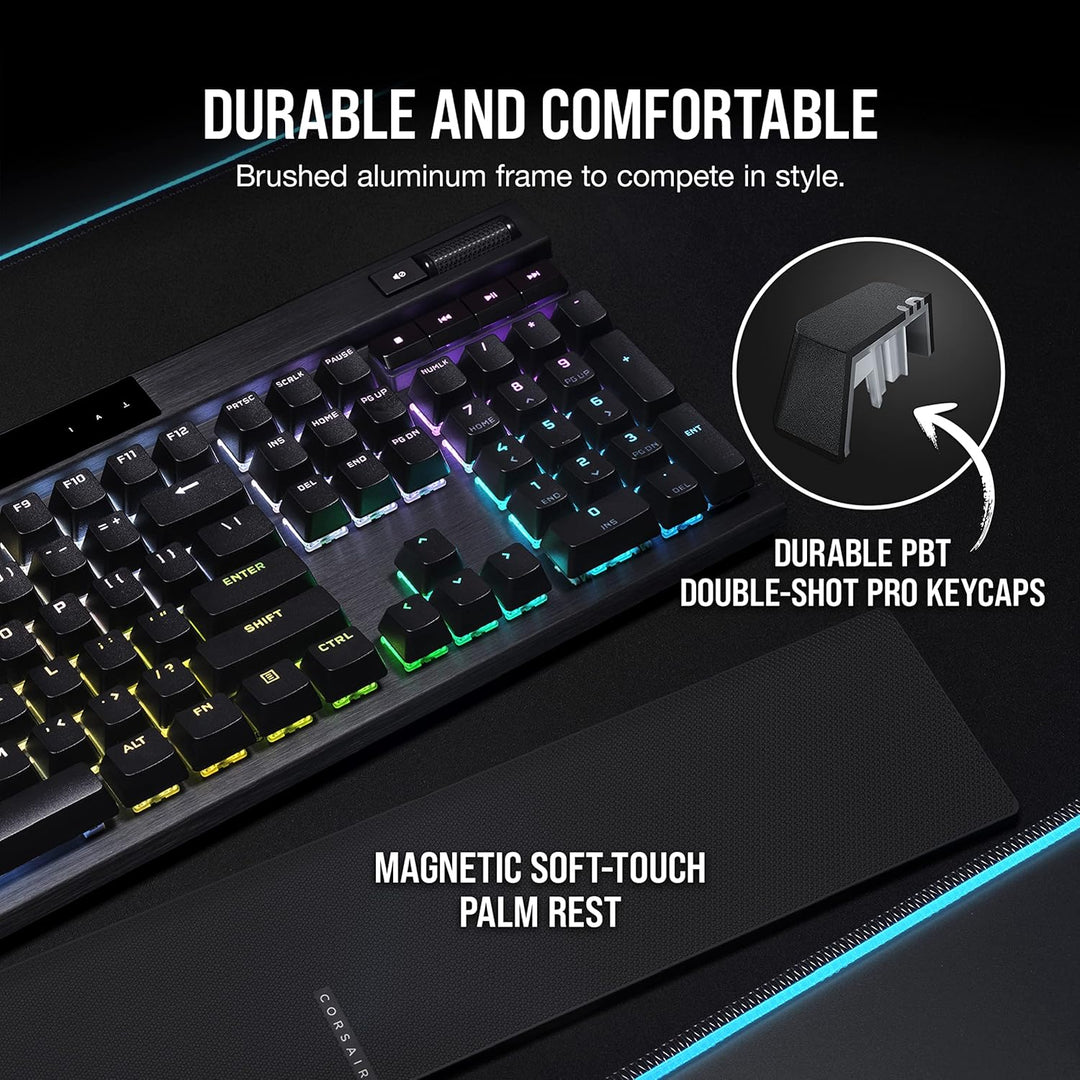 Corsair K70 RGB PRO Mechanical Gaming Keyboard, Backlit RGB LED, Cherry MX Red Keyswitches, Schwarz