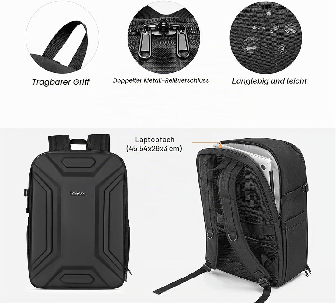 MOSISO Kamerarucksack Wasserdicht, Fotorucksack Gross mit 15,6 Zoll Laptophülle, Kamera Rucksack mit