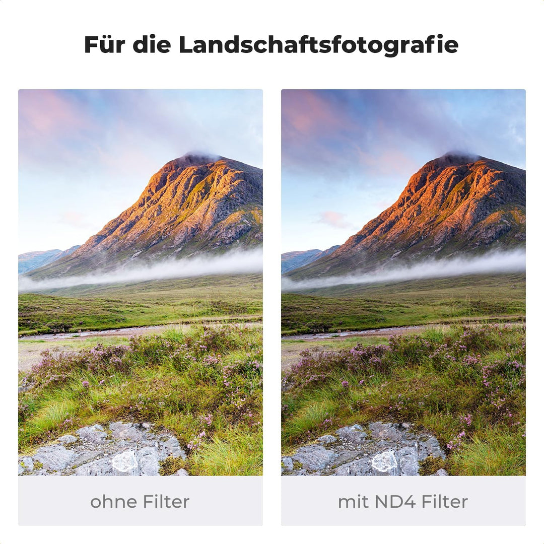 K&F CONCEPT Nano-X Rechteckfilter ND4(2 Stop) 100x100mm Square Filter Graufilter aus Optisches Glas,