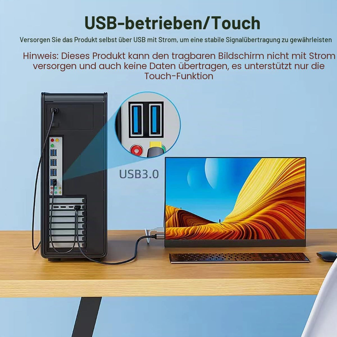 WJESOG HDMI zu USB-C Kabel 6.6ft 4K@60Hz mit USB-Stromversorgung, HDMI-Stecker auf Typ C-Stecker, Ko