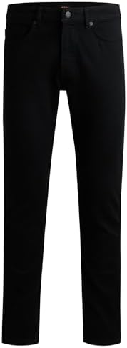 BOSS Herren Delaware BC-L-C Blaue Slim-Fit Jeans aus komfortablem Stretch-Denim 29W / 34L Black003,