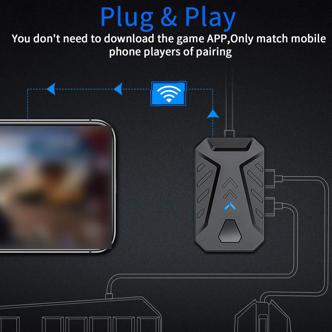 Mobile Game Keyboard Mouse Adapter, Bluetooth Gaming Tastatur Maus Konverter, Mobile Gamepad Control