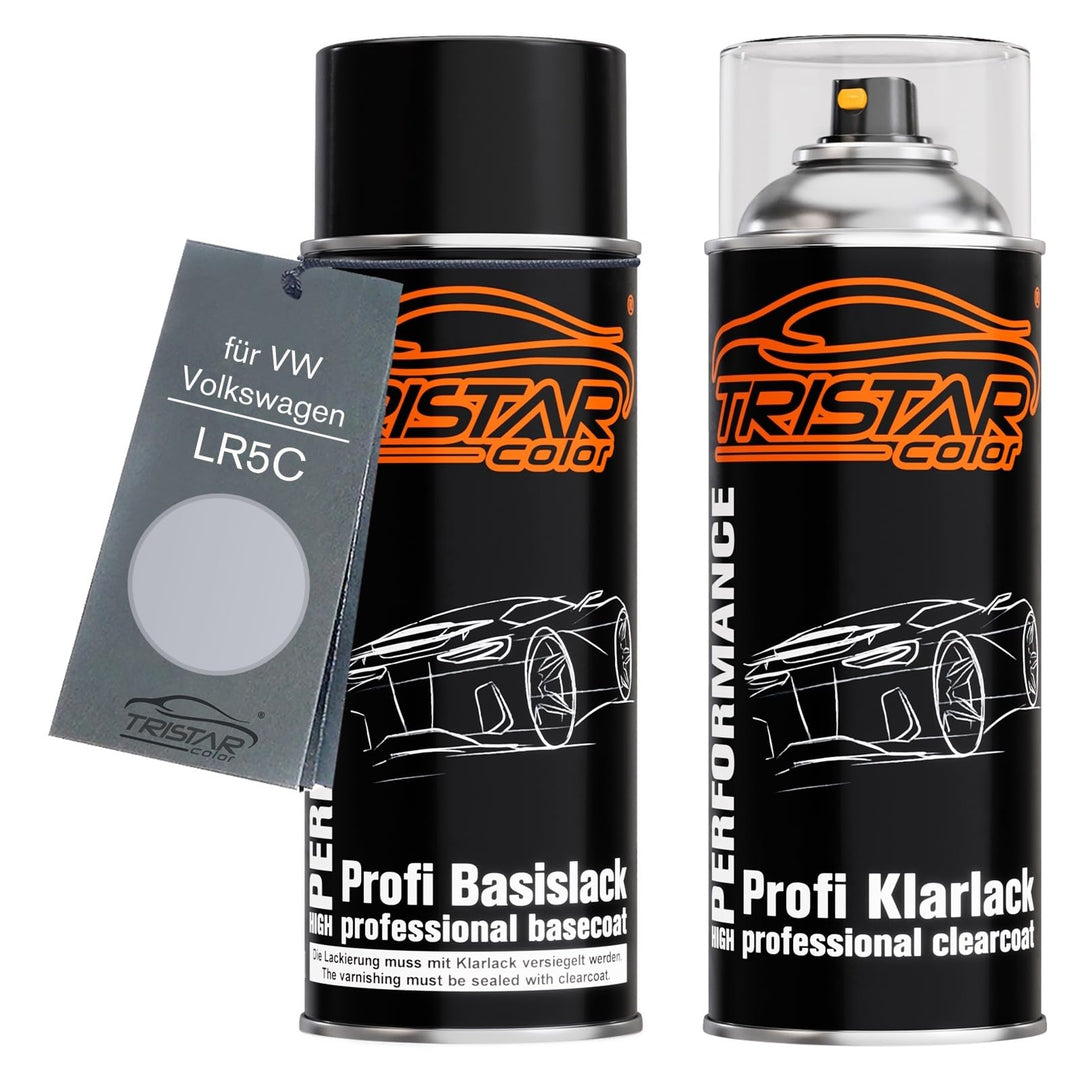 TRISTARcolor Autolack Set Spraydose für VW/Volkswagen LR5C Pool Blau +1K | Pool-Blau, Set aus Basisl