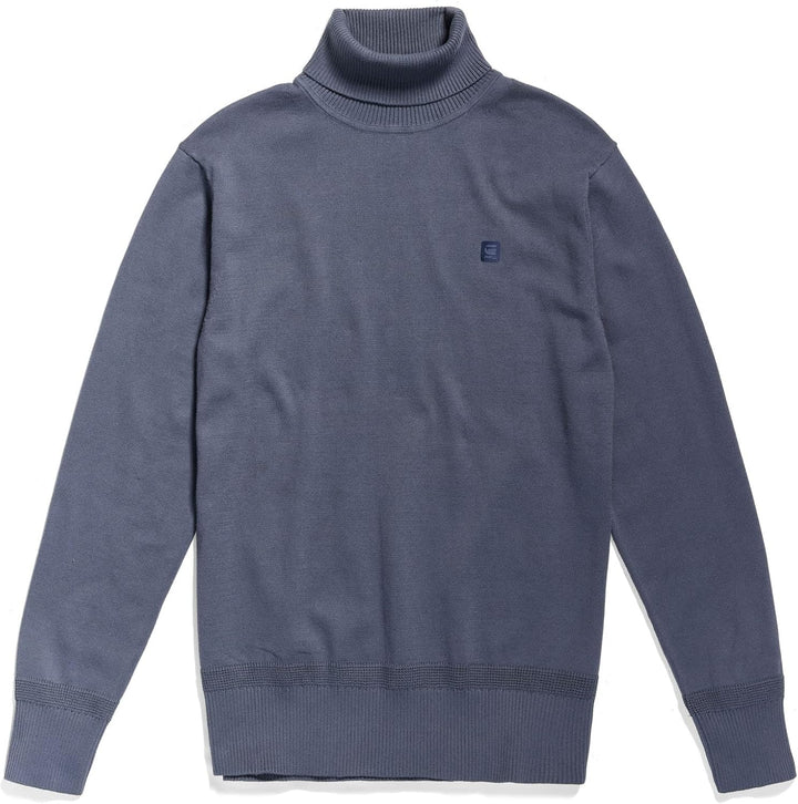 G-STAR Herren Premium Core Turtle Knitted Pullover Knits S Blau (Fantem Blue D21933-c560-863), S Bla