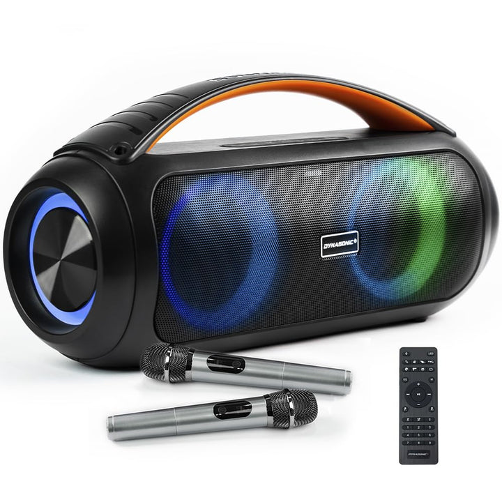 DYNASONIC D93 Tragbarer Bluetooth Lautsprecher IPX7. Kabelloser Outdoor-Lautsprecher. Stereoanlage.