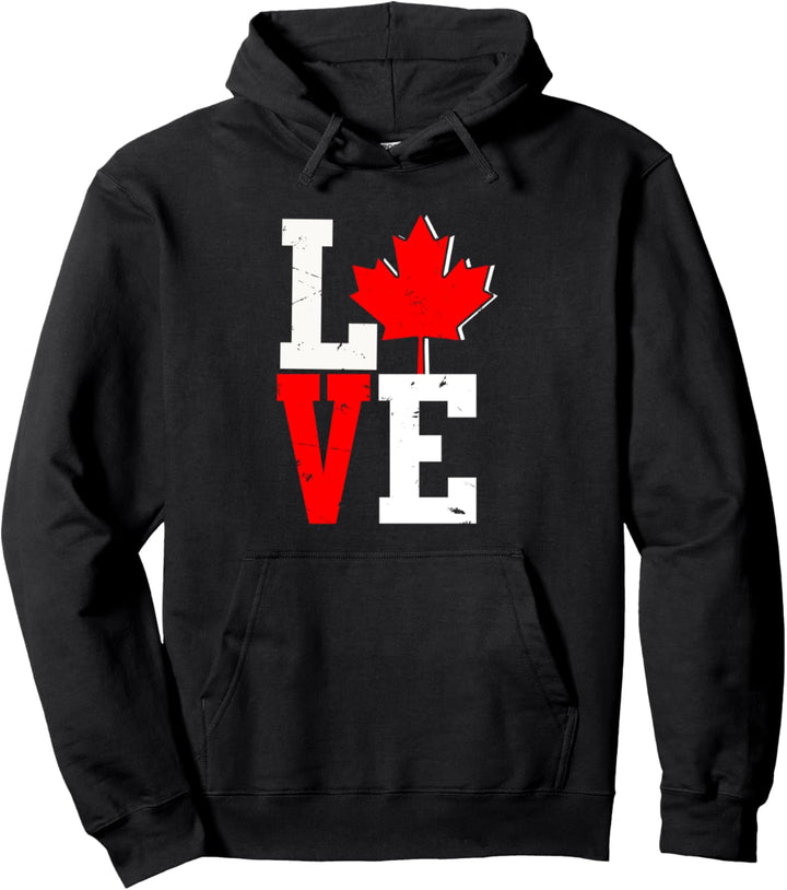 Love Maple Leaf | Kanadische Flagge | Kanada Pullover Hoodie