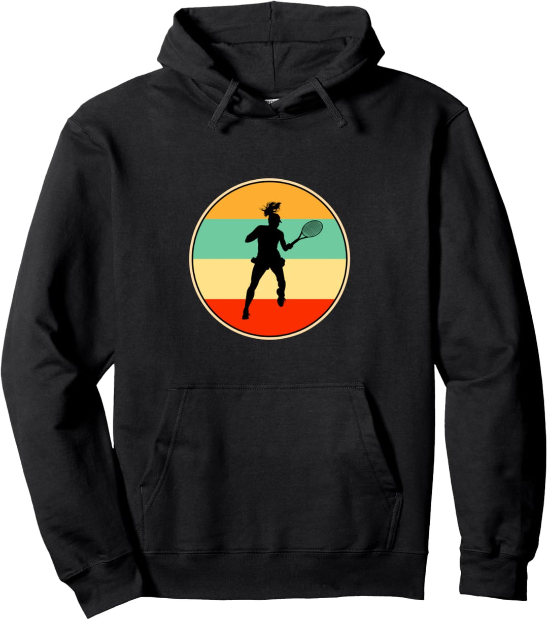 Lustige Tennis weiblich Retro Geschenk für Männer Frauen Pullover Hoodie