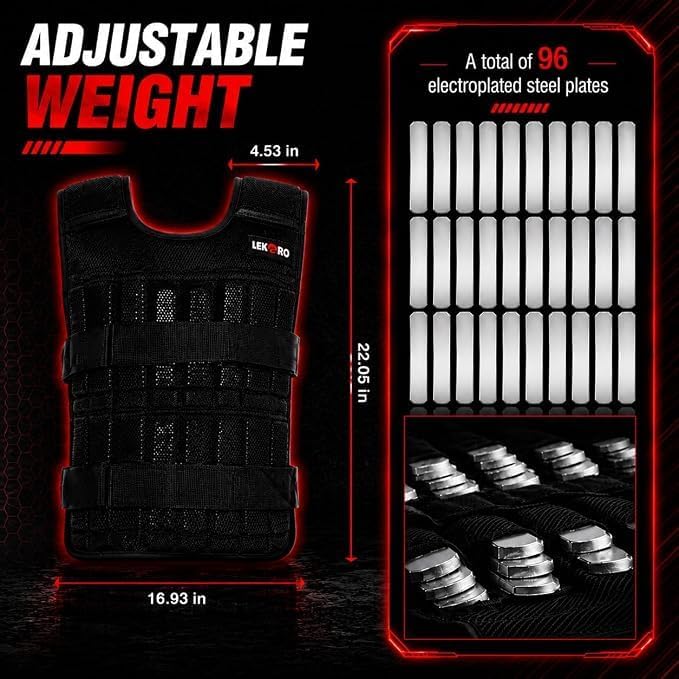 Verstellbare Gewichtsweste, 20 kg, Workout, Gewichtsweste, Training, Fitness, Gewichtsjacke für Männ