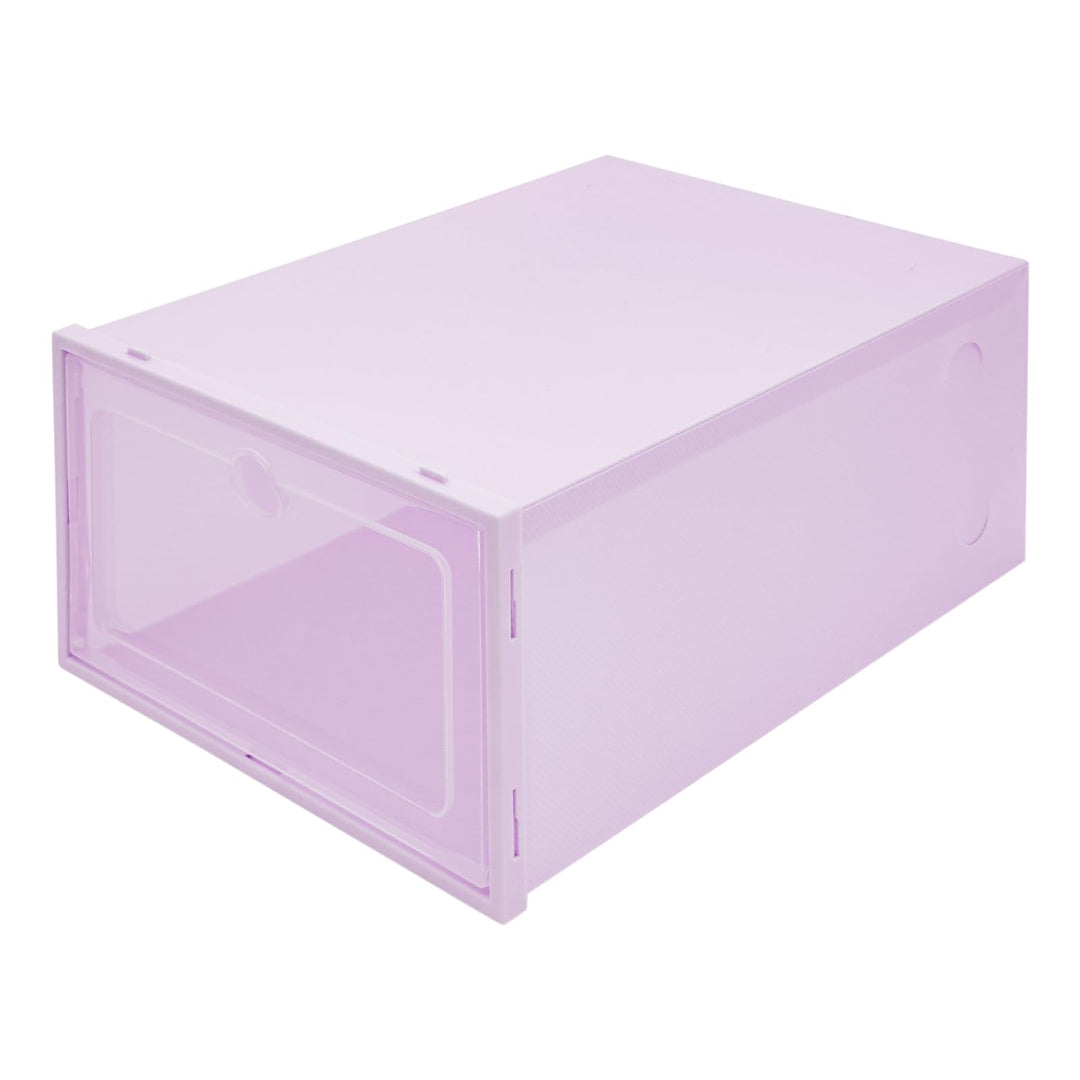 HOARLICN Schuhboxen Stapelbar, Schuhkarton Schuhregal Mit Türen 33 X 23 X 14 Cm 24 Stück In Einem Se