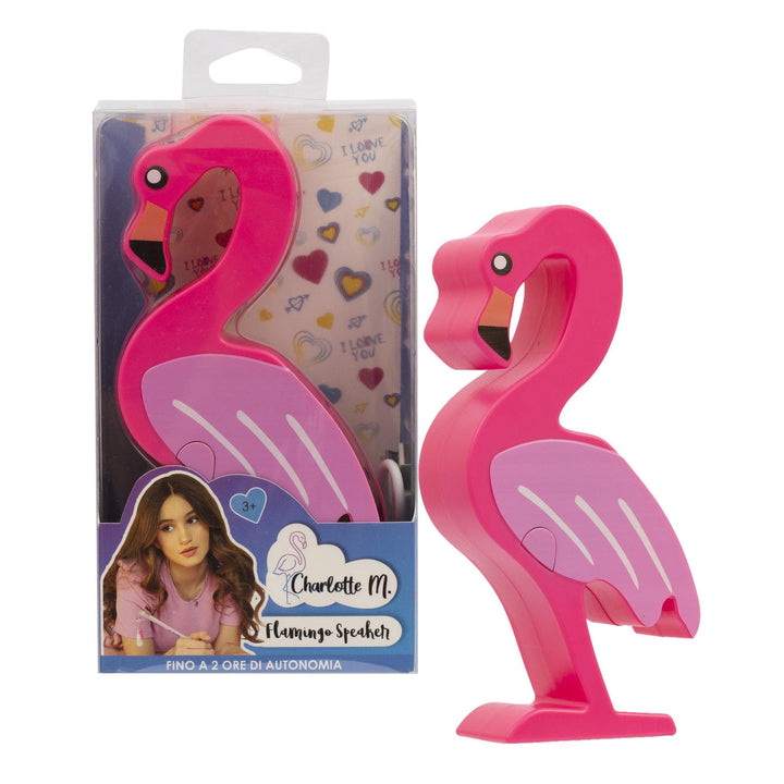 Giochi Preziosi Charlotte M Flamingo CHR08000, tragbarer Bluetooth-Lautsprecher, für Mädchen ab 3 Ja