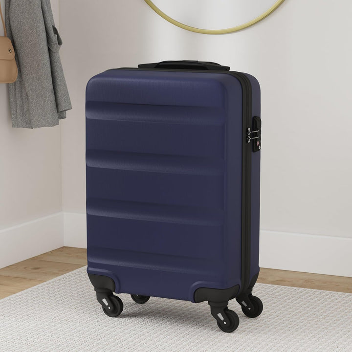 KONO Koffer Trolley Handgepäck Leicht Hartschalenkoffer aus ABS Reisekoffer mit 4 Rollen Gross Koffe