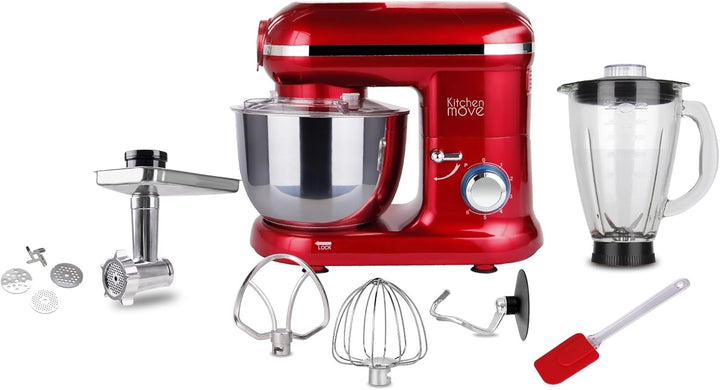 Kitchen Move Küchenmaschine mit Zerkleinerer und Mixer 5.5L DALLAS PRO Küchenmaschine mit Mixer und