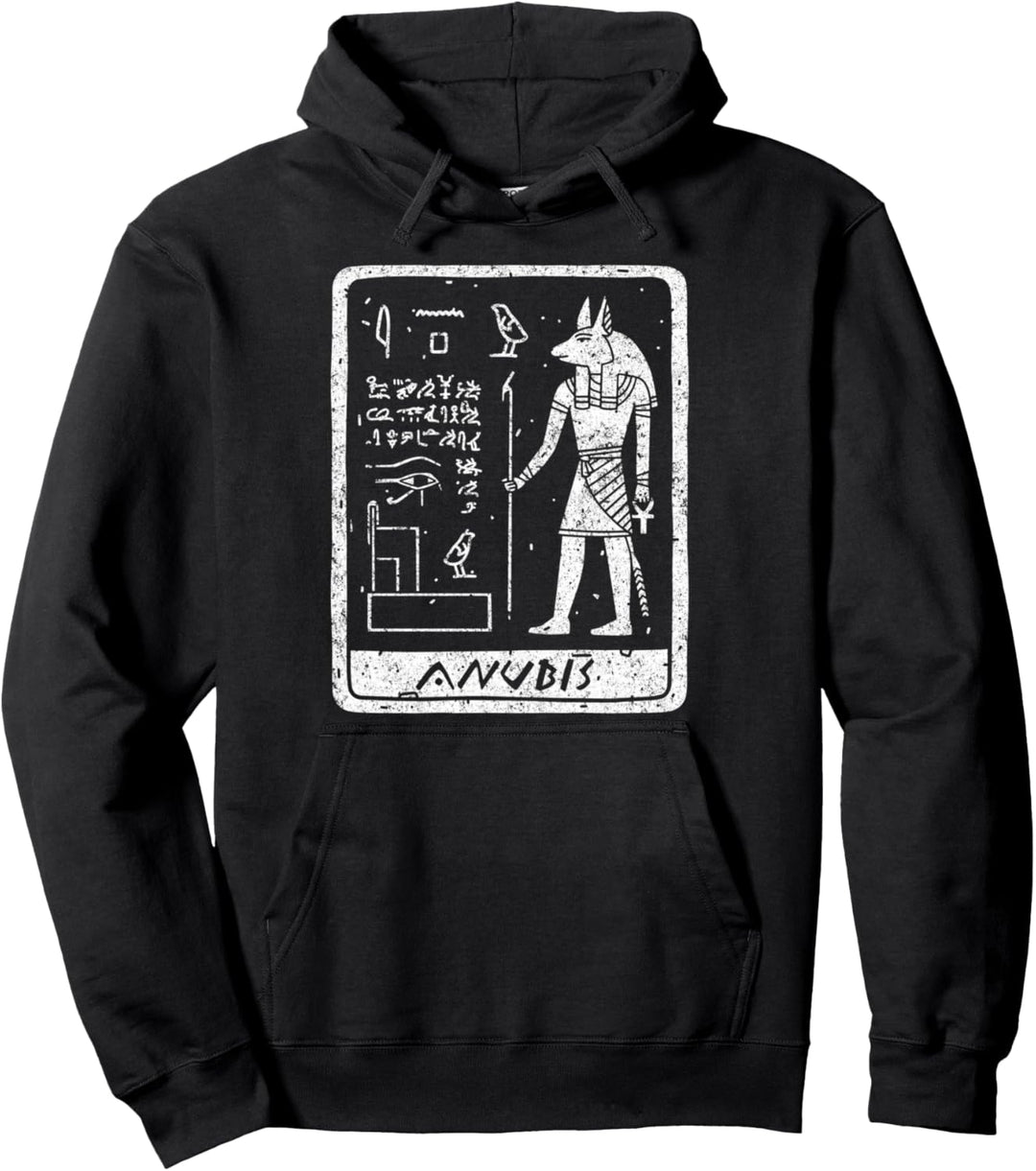 Anubis Ägypten Antike Gott Tarot Occult Sacred Geometry Goth Pullover Hoodie