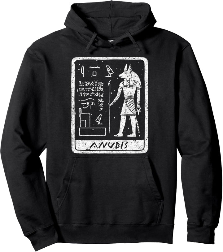 Anubis Ägypten Antike Gott Tarot Occult Sacred Geometry Goth Pullover Hoodie