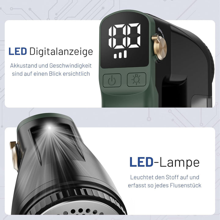 BEAUTURAL Fusselrasierer, Wiederaufladbarer Flusenentferner Elektrisch, 3 Geschwindigkeiten, 6-Kling
