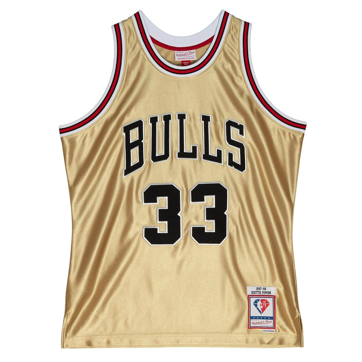 Mitchell & Ness NBA 75th Anniversary Swingman Jersey - Gold S Chicago Bulls - Pippen Gold, S Chicago