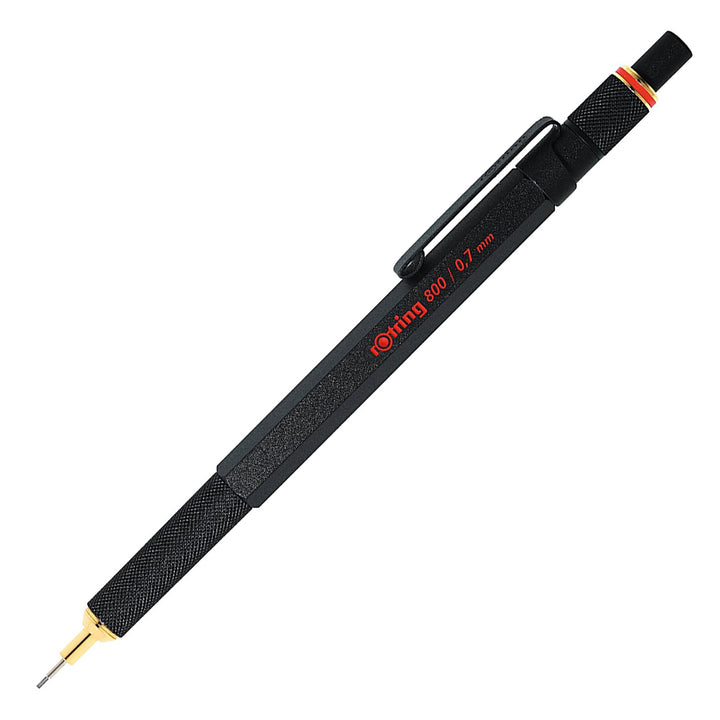 rOtring 800 Druckbleistift mit Einzug | 0,7 mm | Schwarz Schwarz 0,7mm Druckbleistift Single, Schwar