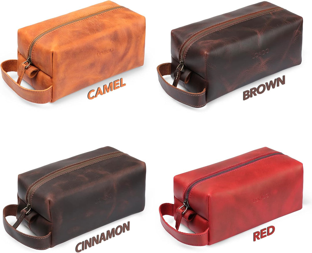 LONDO Reisetasche aus echtem Leder – Unisex Rosso, Rosso