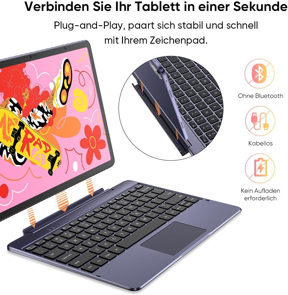XPPen Full-Size Tastatur für Magic Drawing Pad (Android 14) | Tastenkombination für das XPPen Standa