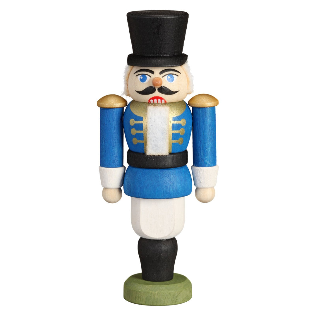 Seiffener Volkskunst Nussknacker Husar 9 cm (blau), Blau