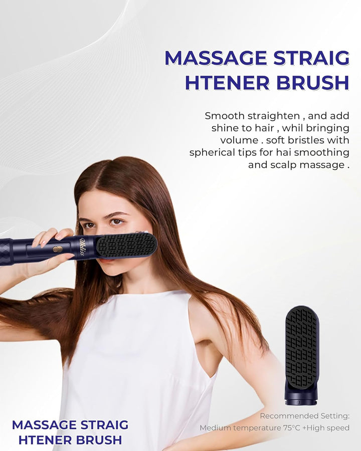 UKLISS 6 in 1 Hairstyler, Haarstyler & Haartrockner Set mit Warmluft Lockenbürste Automatisch, Hair