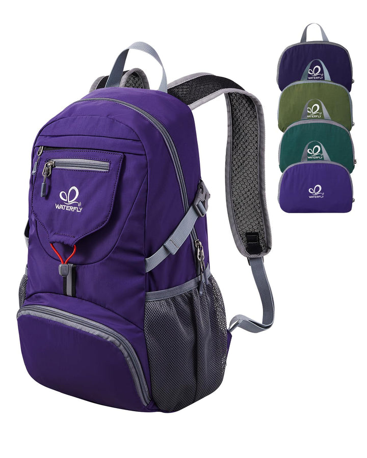 WATERFLY Ultraleicht Faltbar Klein Rucksack: 20L Leicht Packable Wanderrucksack Tagesrucksack Trekki