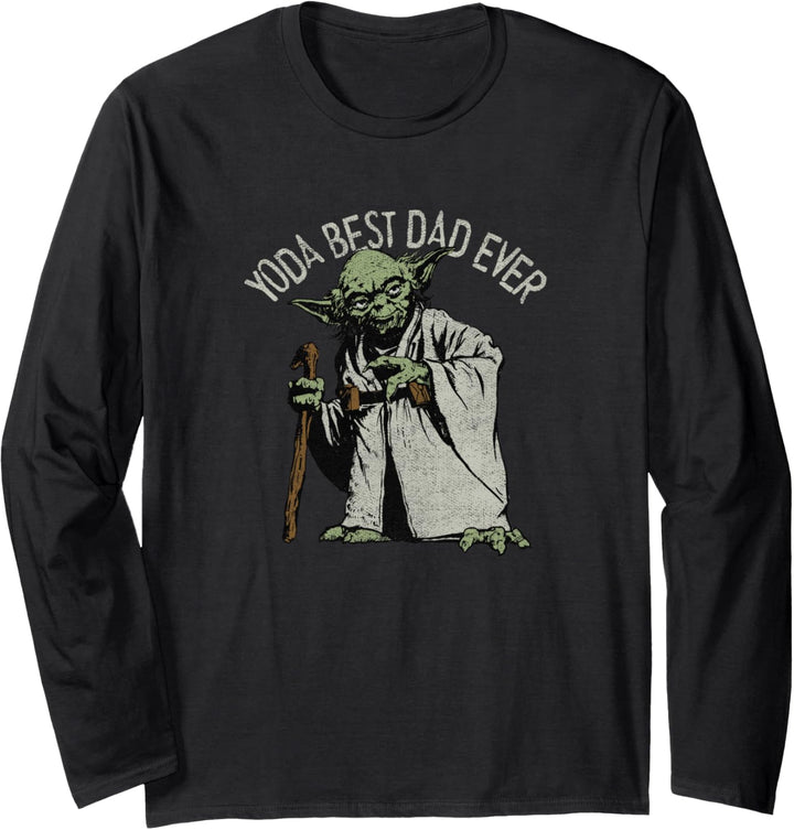 Star Wars Yoda Bester Papa Design T-Shirt Langarmshirt