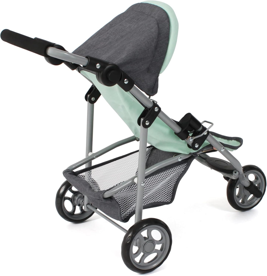 Bayer Chic 2000 - Puppenbuggy Lola, Jogging-Buggy, Puppenjogger, Puppenwagen, Melange anthrazit, Min
