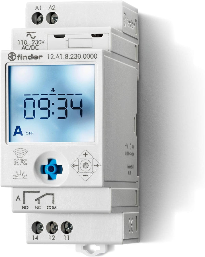 Finder 12.A1.8.230.0000 Zeitschaltuhr, Grau