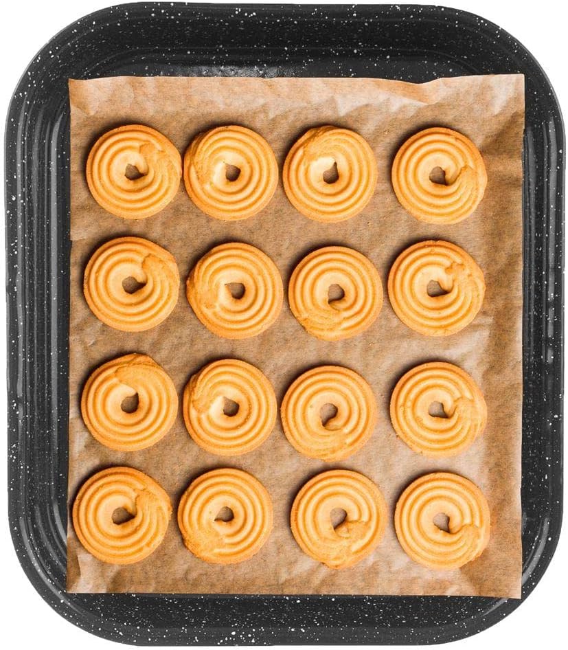 orion group Backblech Backform emailliert für Fleisch Kekse Desserts Gemüse antihaftbeschichtet 29,5