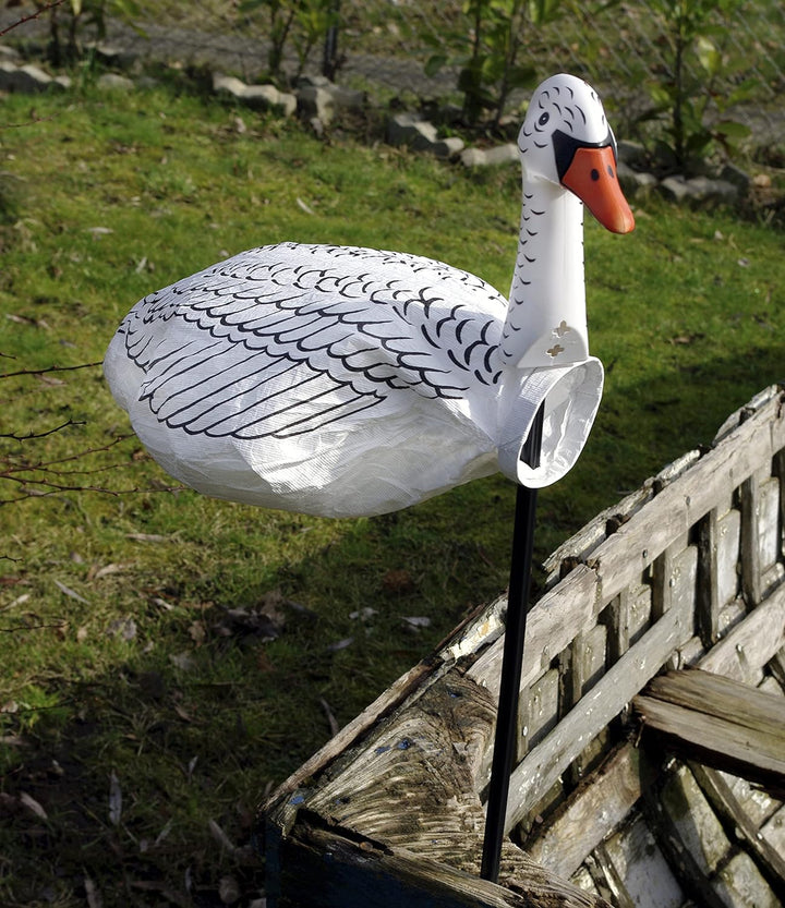 GeKi Trend 3er Set Windsack Gans Maritime Gartendeko Wetterfahnen mit Stange Windgänse Windspiele we