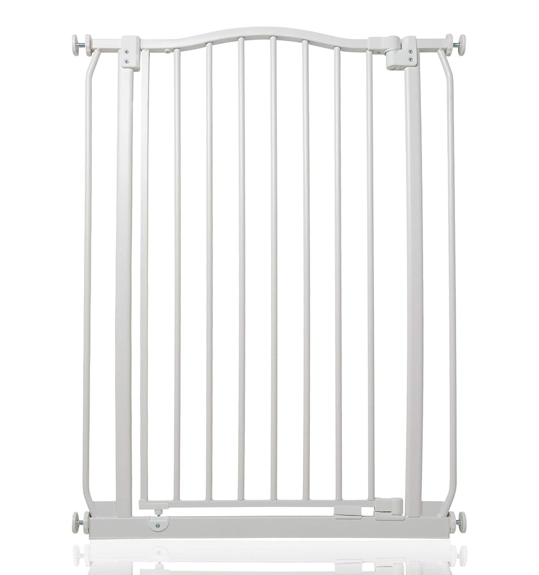 Bettacare Extra Hoch Gebogenes Haustiertor, 71cm - 80cm, Mattweiss, Extra Hoch 100cm in der Höhe, Dr