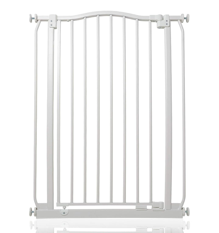 Bettacare Extra Hoch Gebogenes Haustiertor, 71cm - 80cm, Mattweiss, Extra Hoch 100cm in der Höhe, Dr