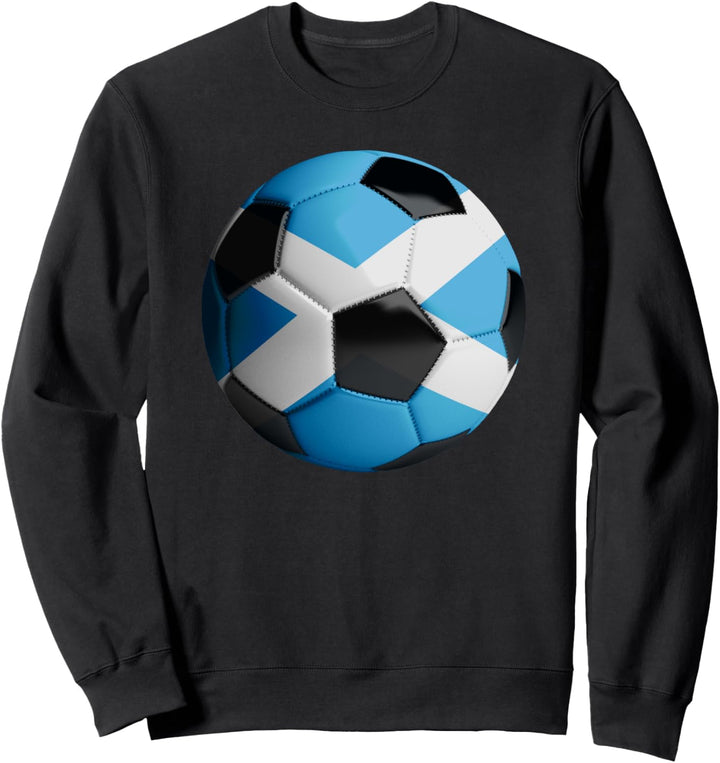 Fussball mit Schottischer Flagge Sweatshirt