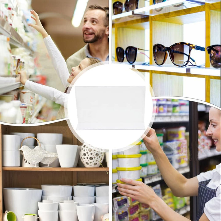 DOITOOL 8 Transparente Acryl-Regalteiler Für Schrankorganisation L-Förmige Klare Regalteiler Für Küc